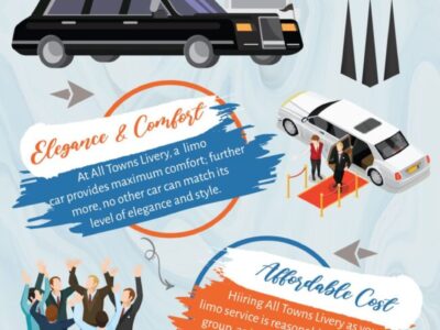 Infographic about luxury limousine services.